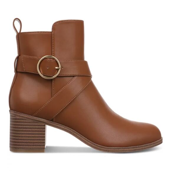 Style & Co Rosaliee Belt Booties in Cognac Brown New Size 6.5 - Picture 1 of 7